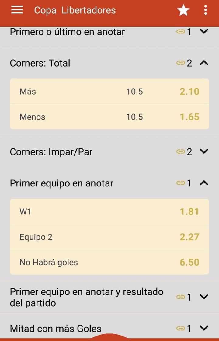 Casas de apuestas - Libertadores 