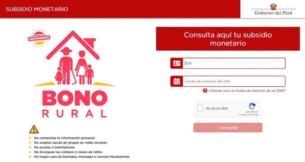 Consulta Bono Rural De 760 Soles Donde Saber Si Soy Beneficiario Del Segundo Bono Yo Me Quedo En Casa Pe Zonas Rurales Libero Pe