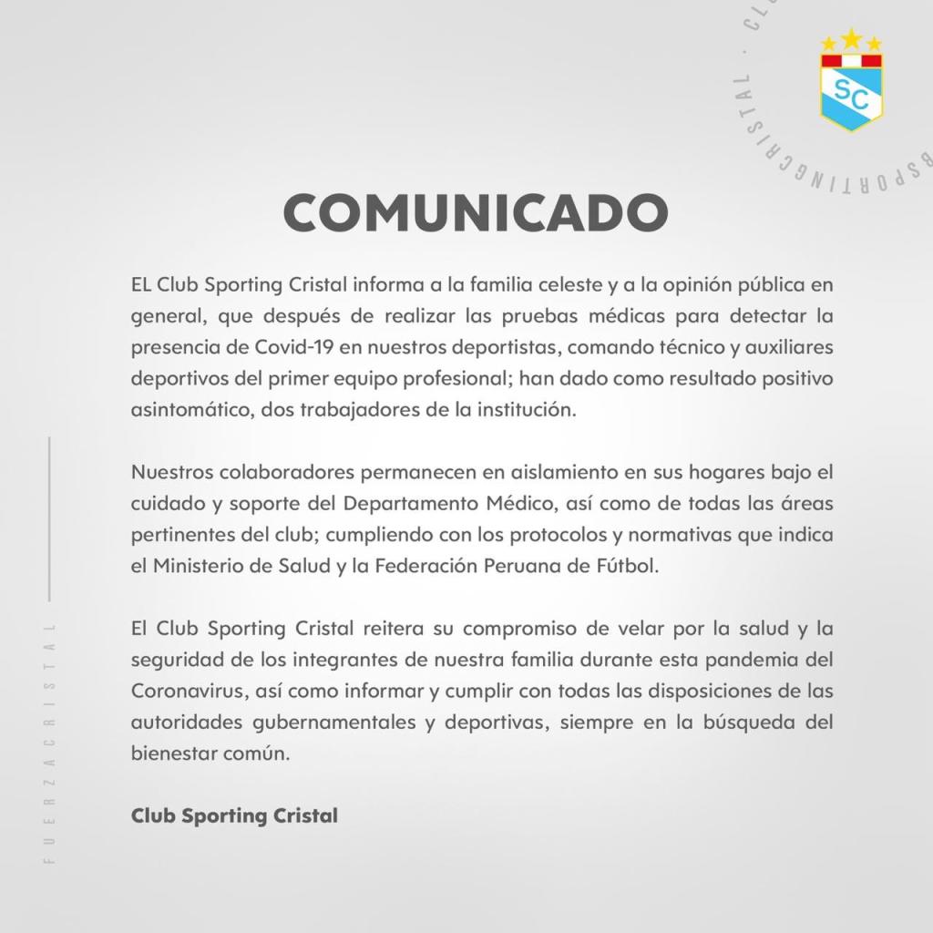 sporting cristal coronavirus