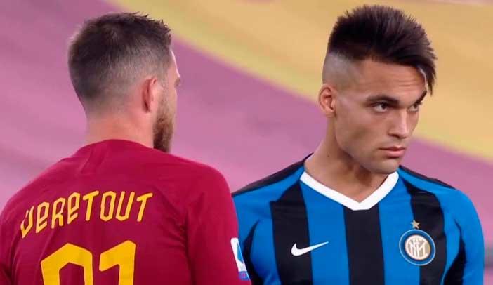 Lautaro Martinez reciba marca Veretout Lautaro Martinez reciba marca Veretout