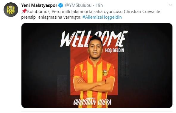 Christian Cueva Vuelve A Turquia Fue Anunciado Como Jugador De Malatyaspor Video - roblox promocodes vigentes para arsenal agosto 2020 libero pe