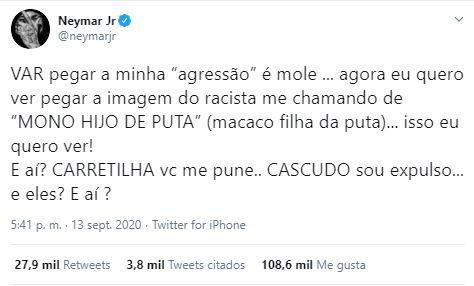 Psg Vs Marsella Neymar En Redes Sociales Twitter De Lo Unico Que Me Arrepiento Es No Haberle Pegado En La Cara A Ese Pendejo Alvaro Gonzalez Ligue 1 Expulsion Libero Pe