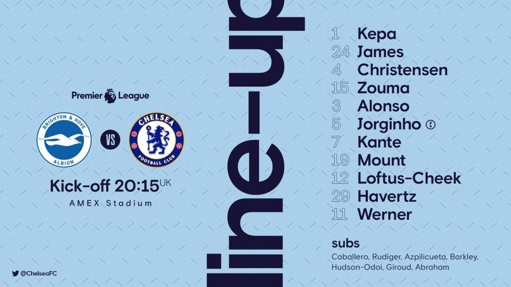 Alineaciones de chelsea contra brighton & hove albion football club