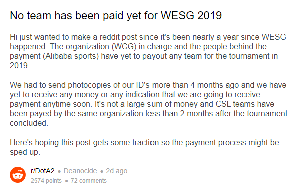 WESG 2019
