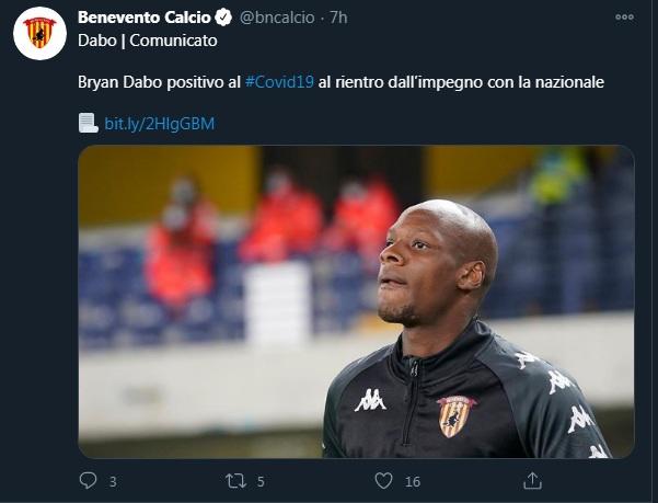caso positivo Benevento caso positivo Benevento