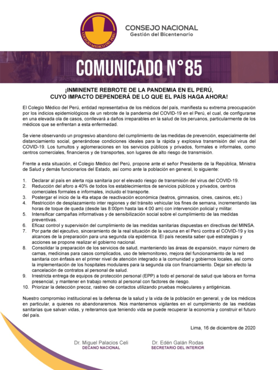 colegio médico del perú