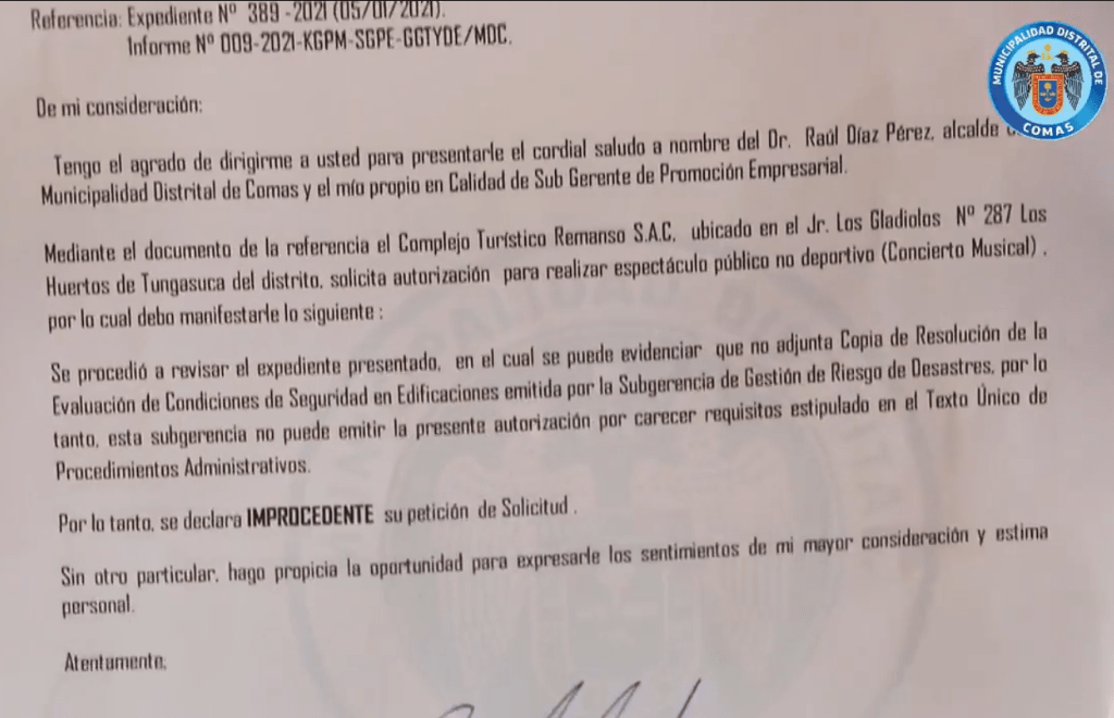 municipalidad de comas