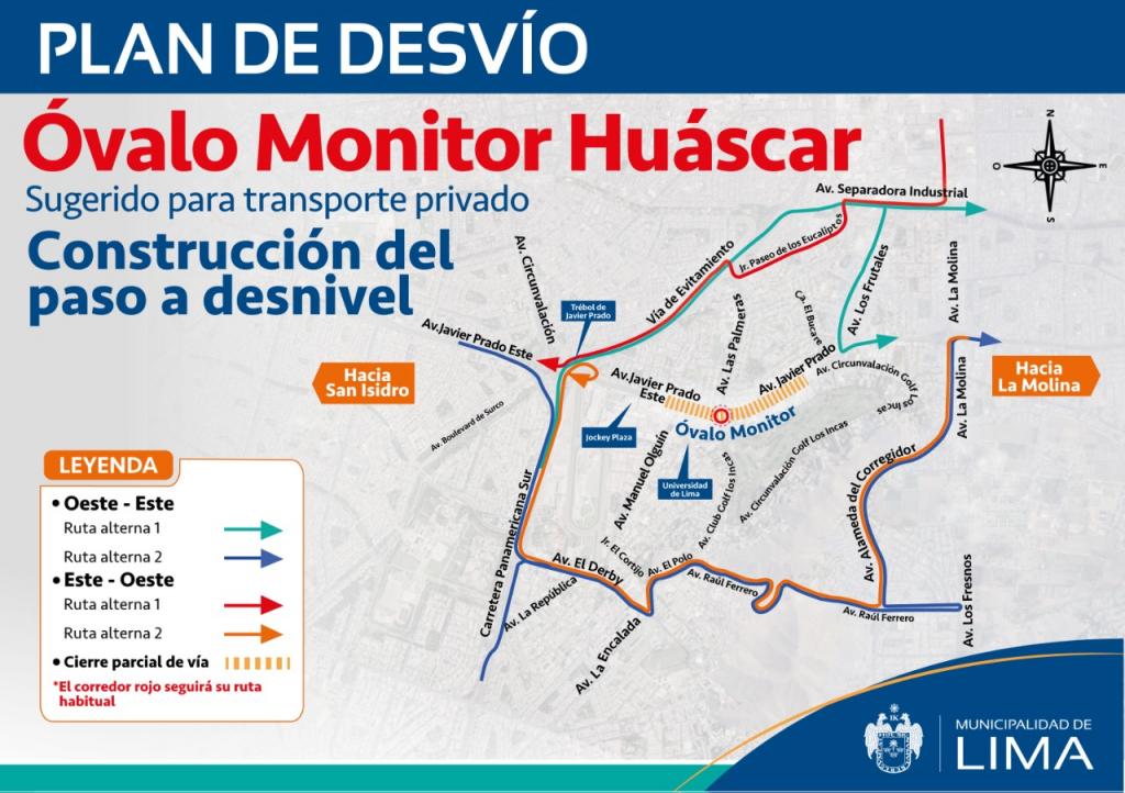 Plan de desvío vehicular