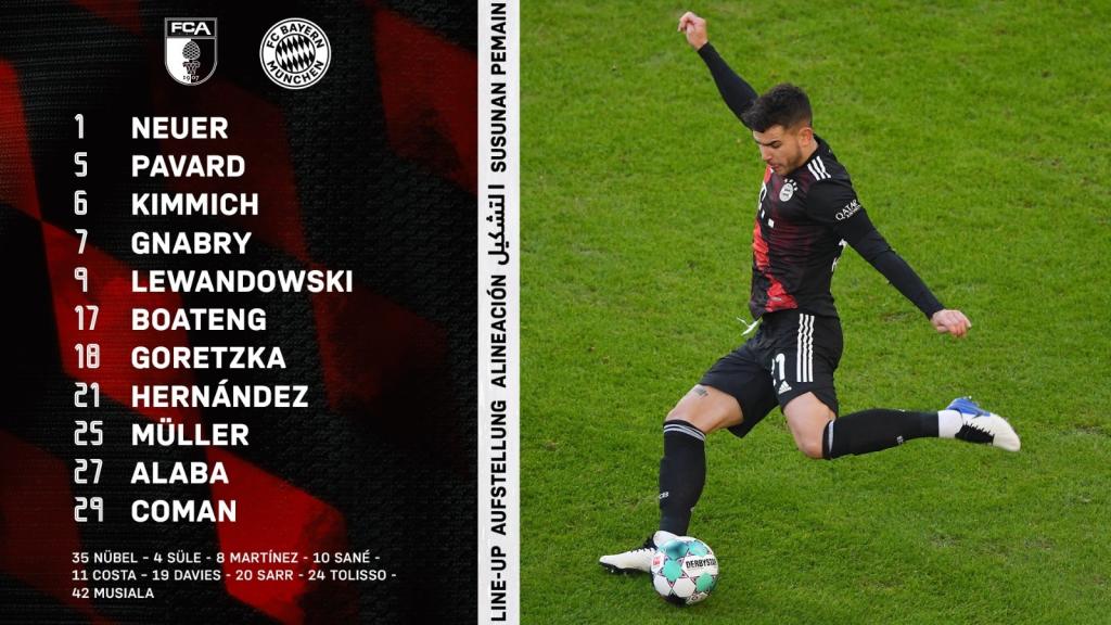 Bayern vs Augsburgo – Bundesliga – Bayern contra Augsburgo – OneFootball
