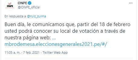 Local de votación
