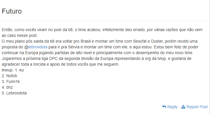 RdO nuevo equipo Dota 2