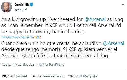 Twitter Daniel Ek