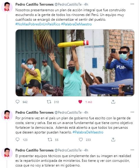Twitter Pedro Castillo Twitter Pedro Castillo